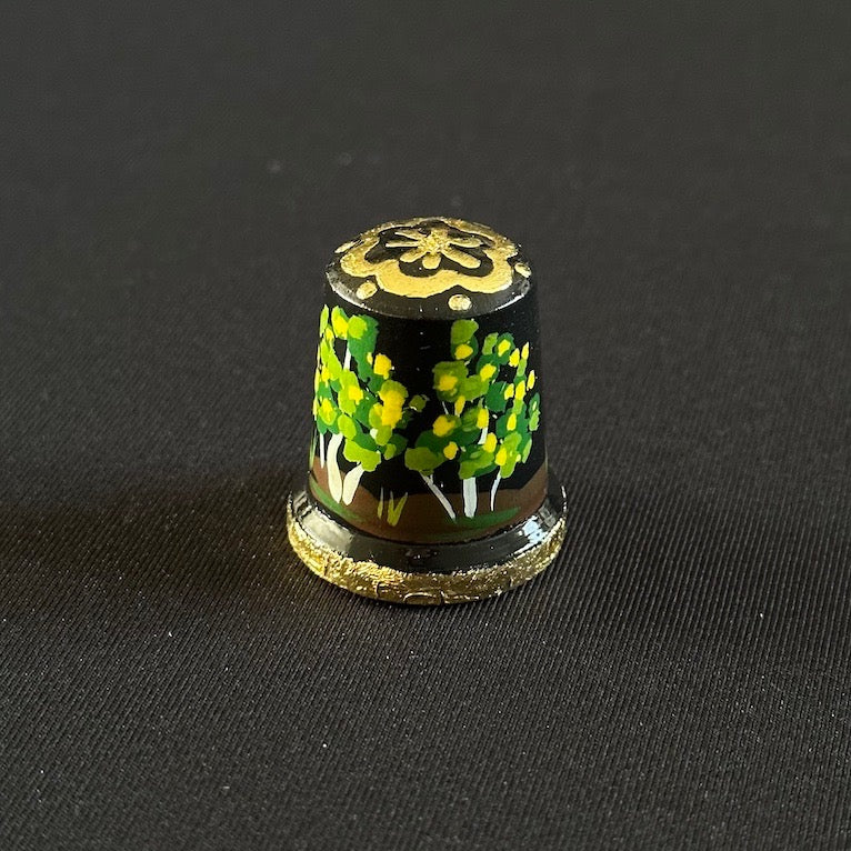 Alyonushka Thimble - Hand-Painted Wooden Fairy Tale Thimble