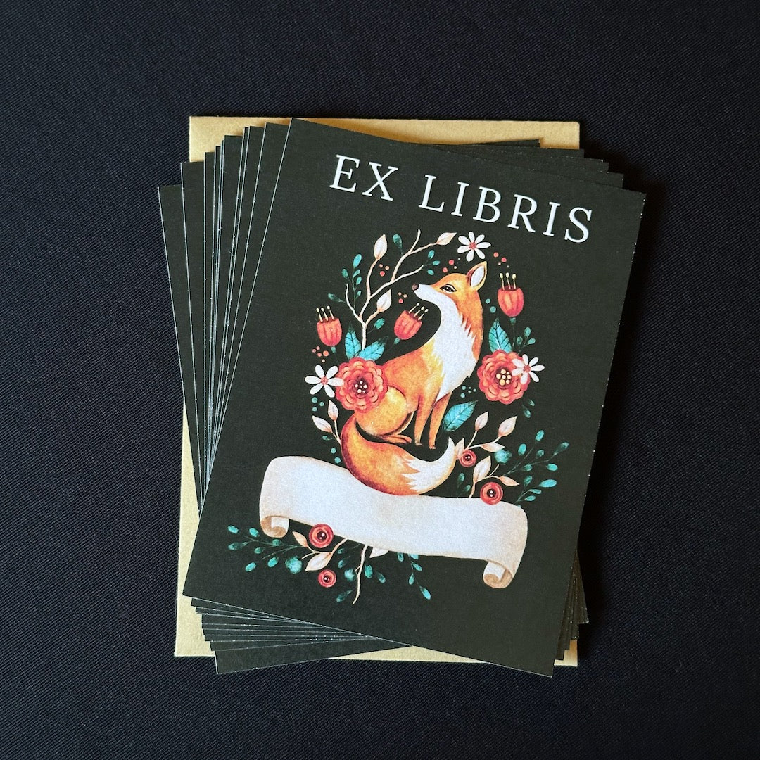 Bookplates - Fox and Flower Labels