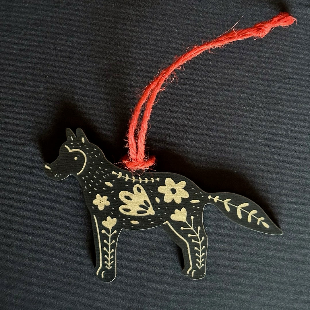 Winter Wolf - Handmade Ornament