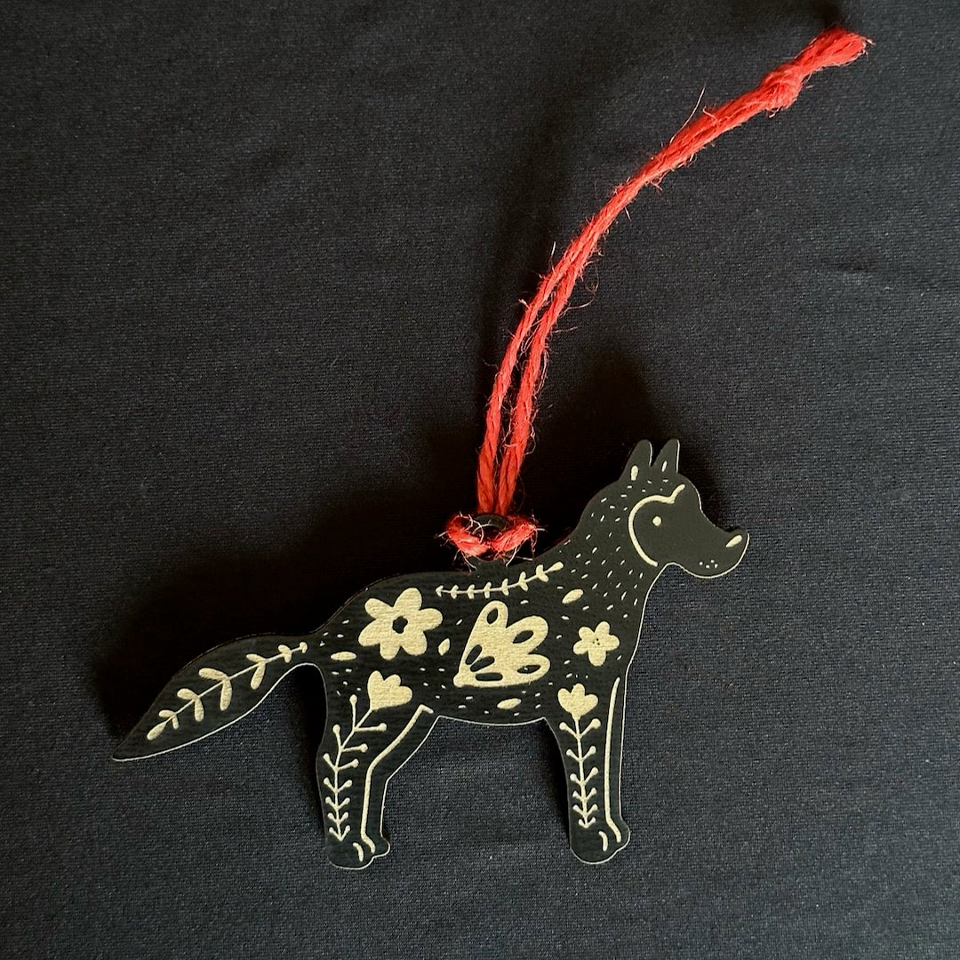 Winter Wolf - Handmade Ornament