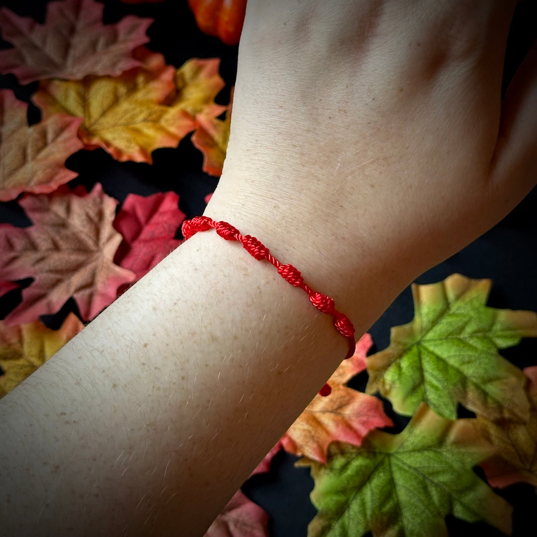 Oath-Knotted Cord – Scarlet String Bracelet