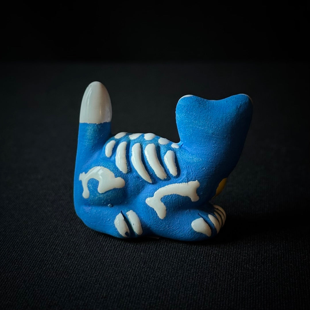 Skelly Cat - Day of the Dead Skeleton Figurine