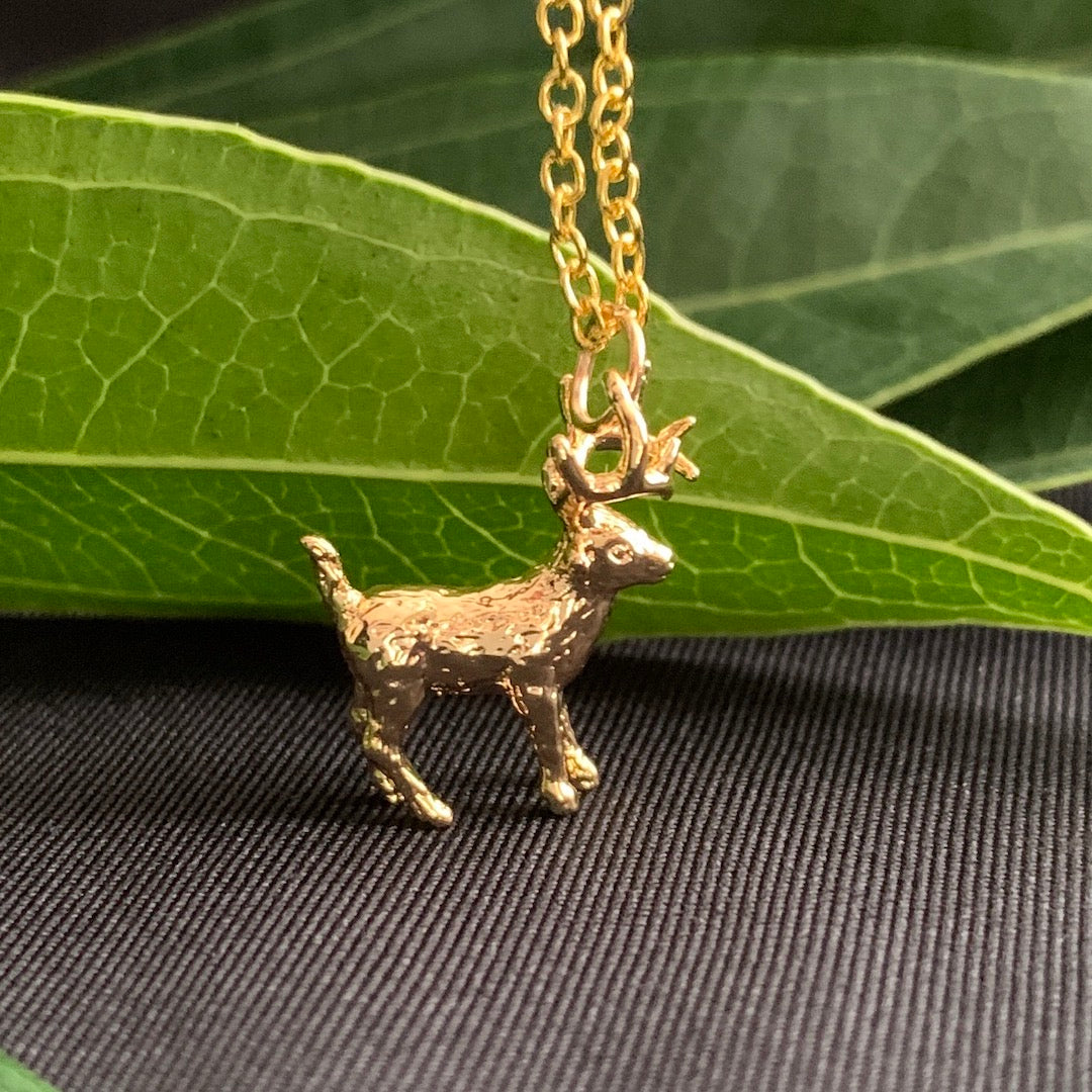 Charm of Instinct - Golden Deer Pendant