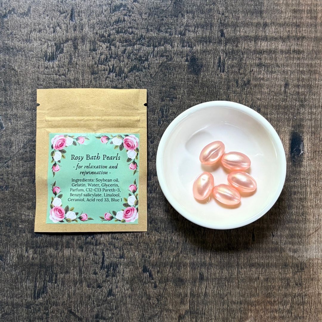 Rosy Bath Pearls - Fragranced Bath Oil Beads