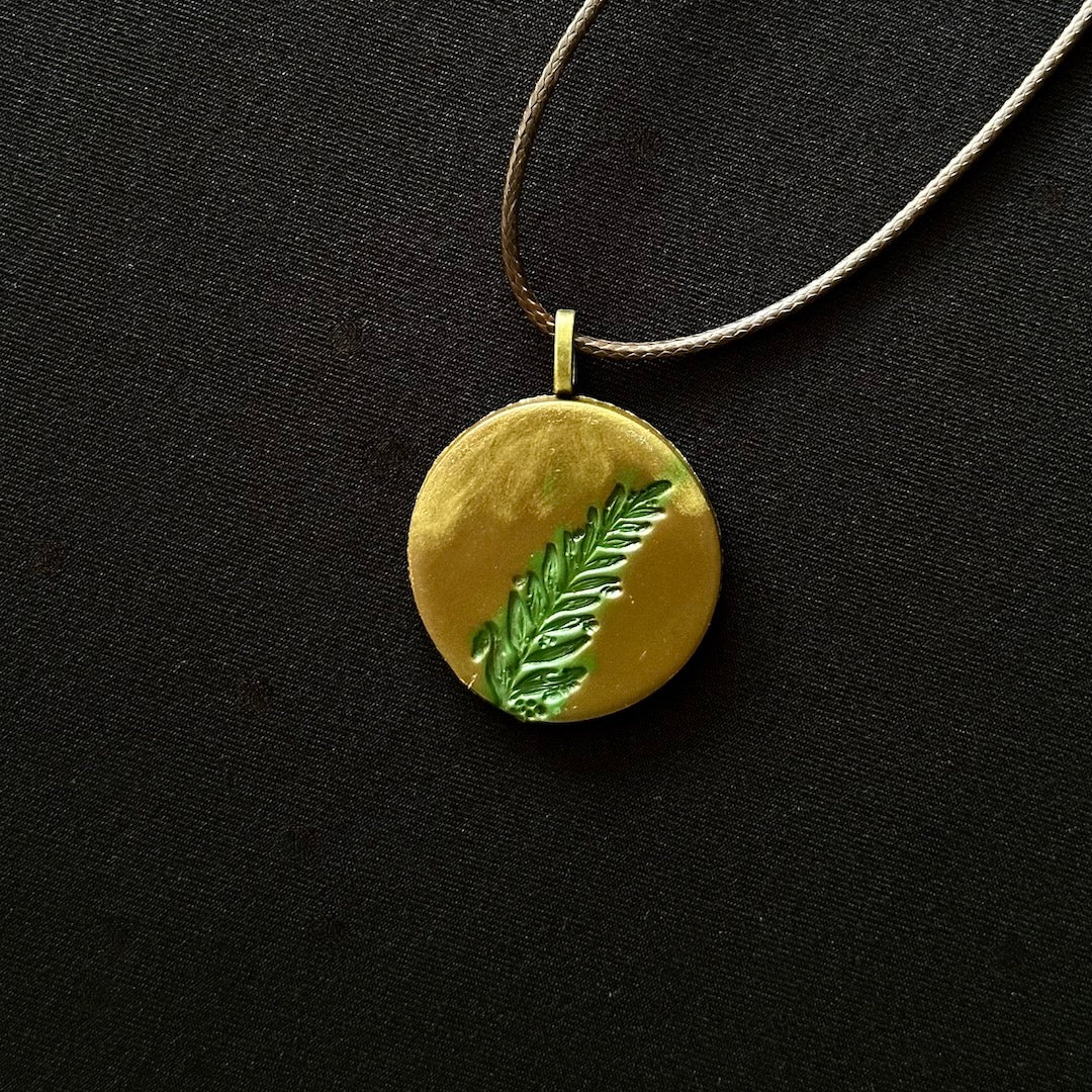 Sign In Your Path - Fern Medallion Pendant