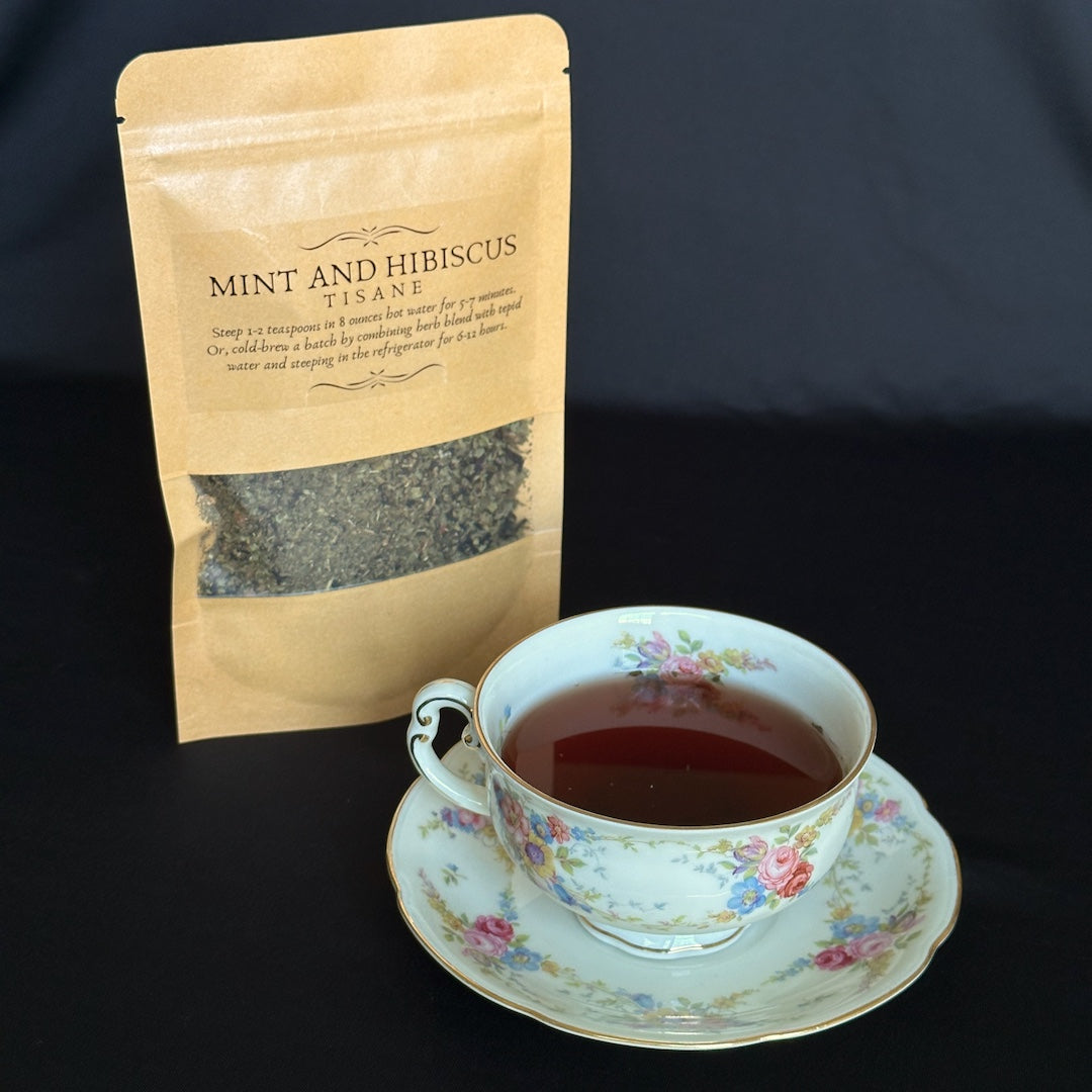 Mint and Hibiscus Tisane - Herbal Tea
