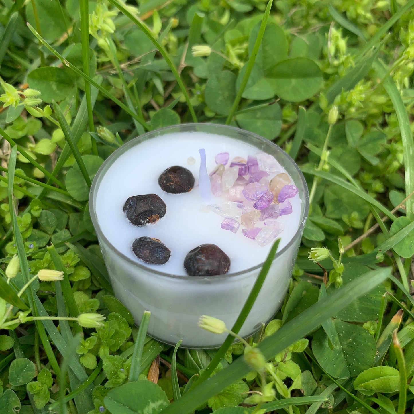 Quickened Candle - Amethyst and Juniper Berries