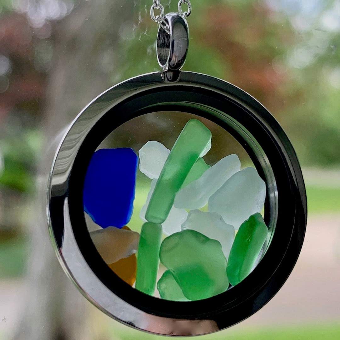 Sea Glass and Locket