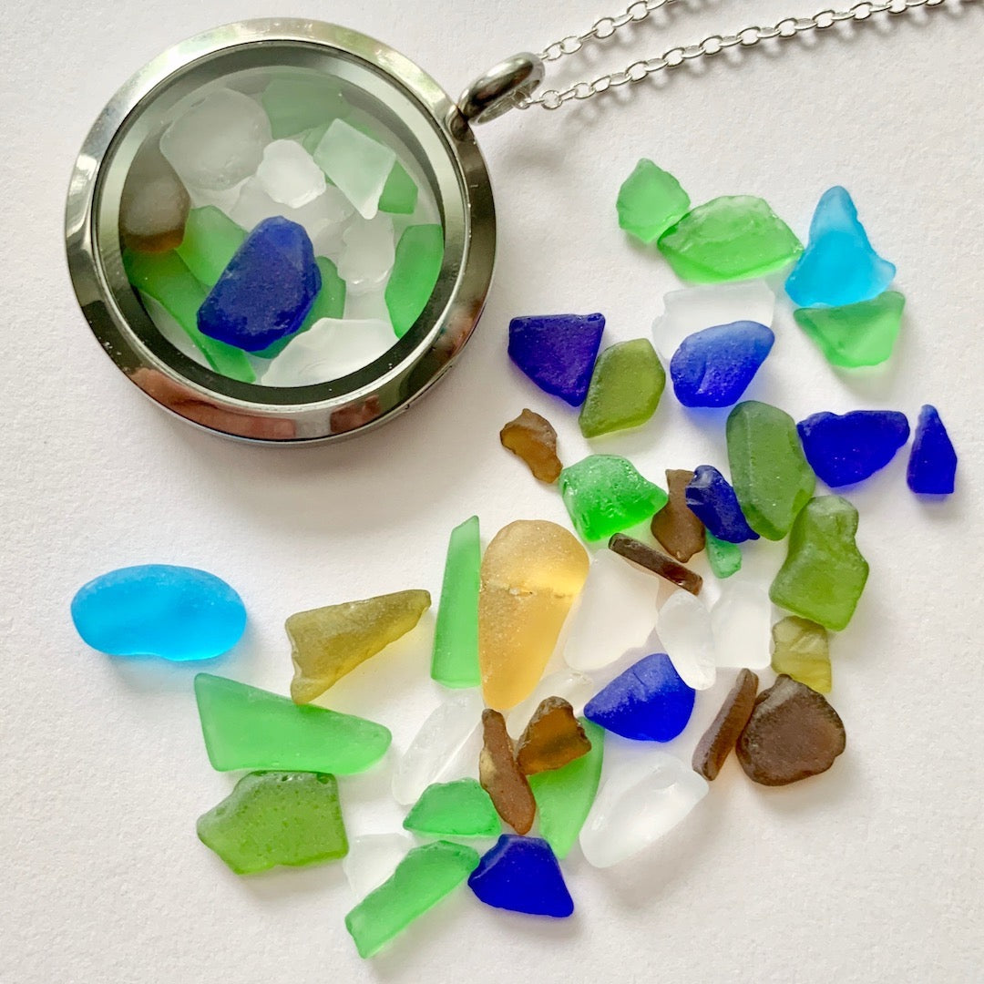 Sea Glass and Locket