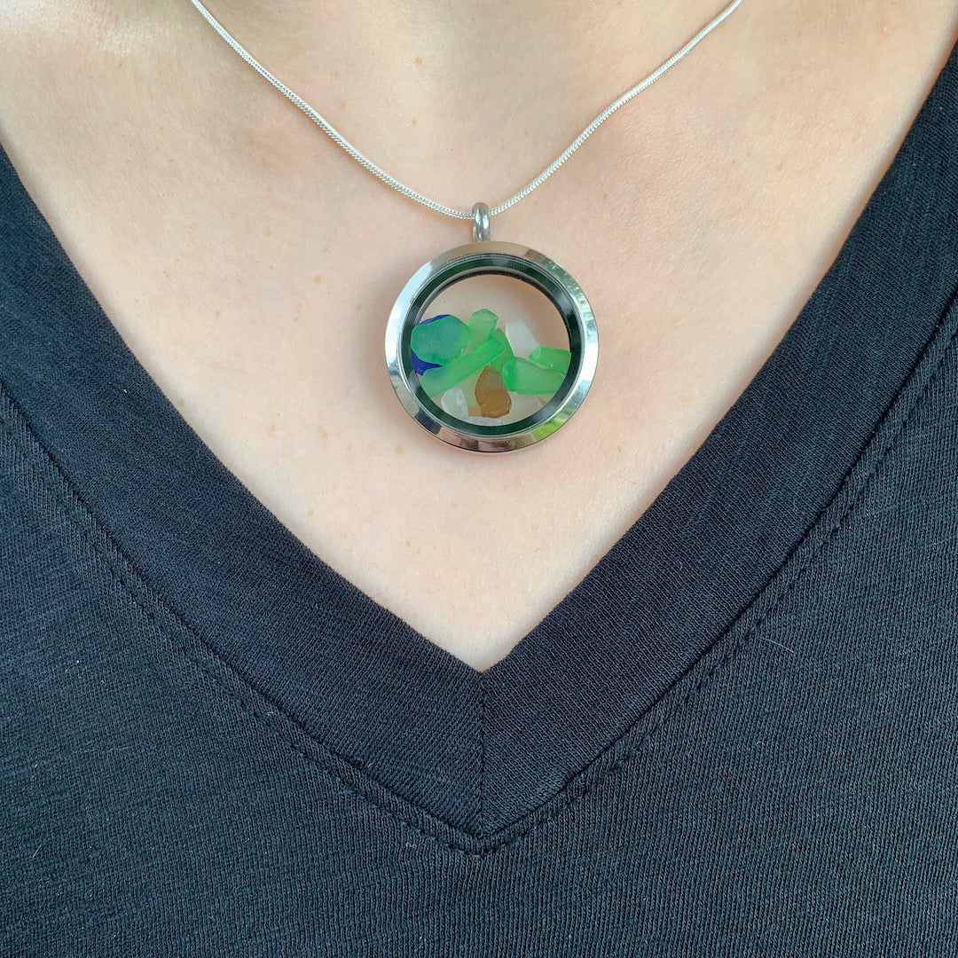 Sea Glass and Locket