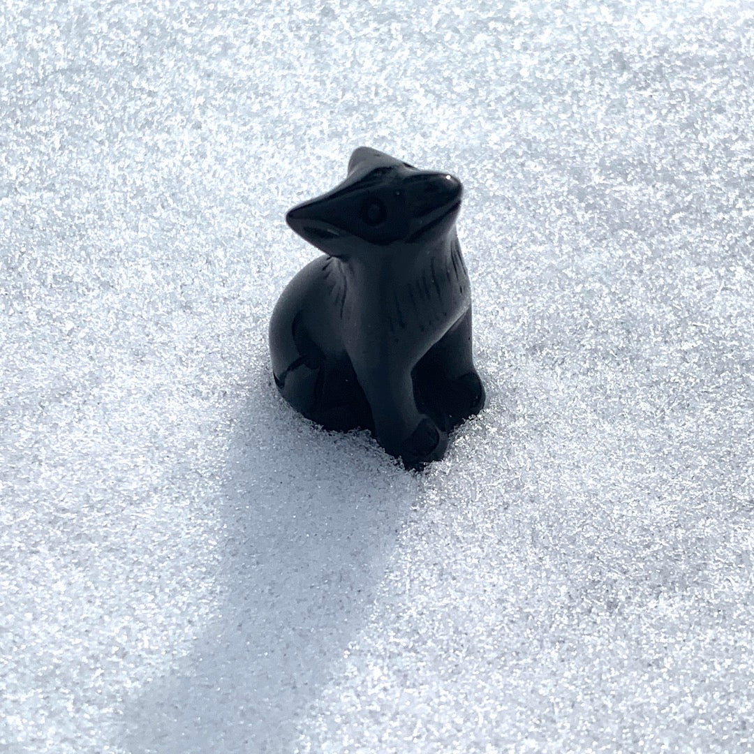 Figure of a Wolf - Carved Stone Sculpture