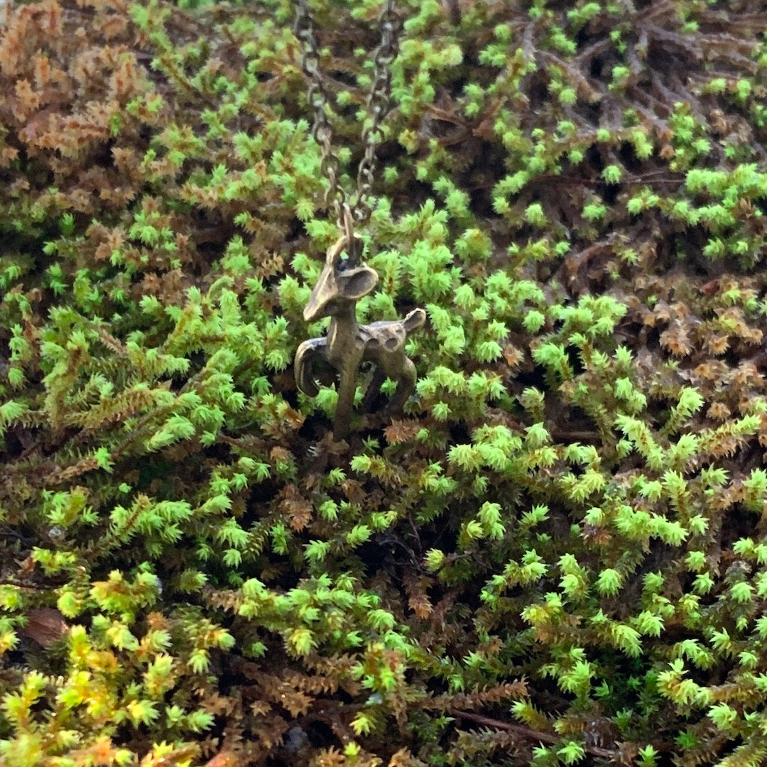 Deer Talisman - Necklace with Oak Leaf Charm