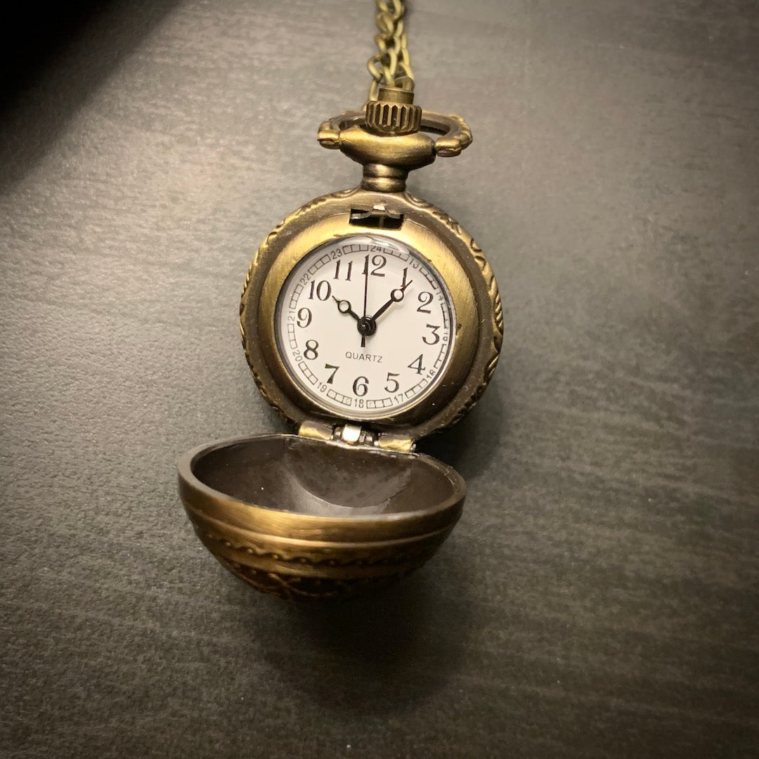 Vintage Necklace Watch Vintage Retro Bronze Quartz Pocket Watch