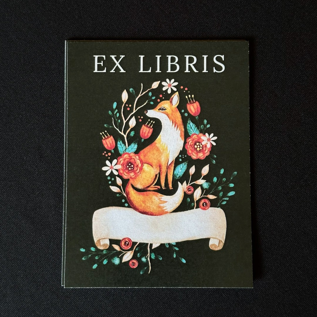 Bookplates - Fox and Flower Labels