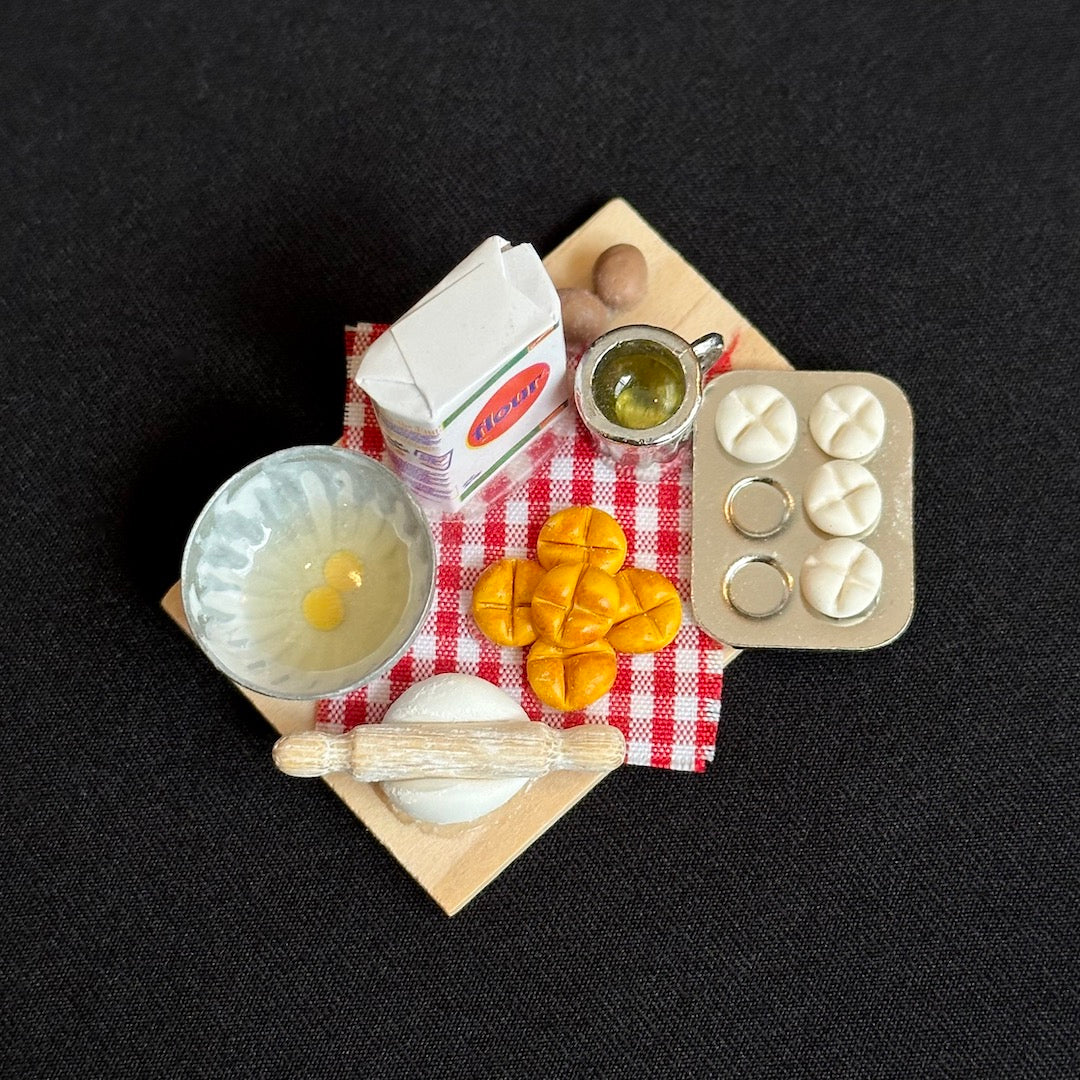 Mini Baking Set - Tray with Miniature Baking Tools and Pastries