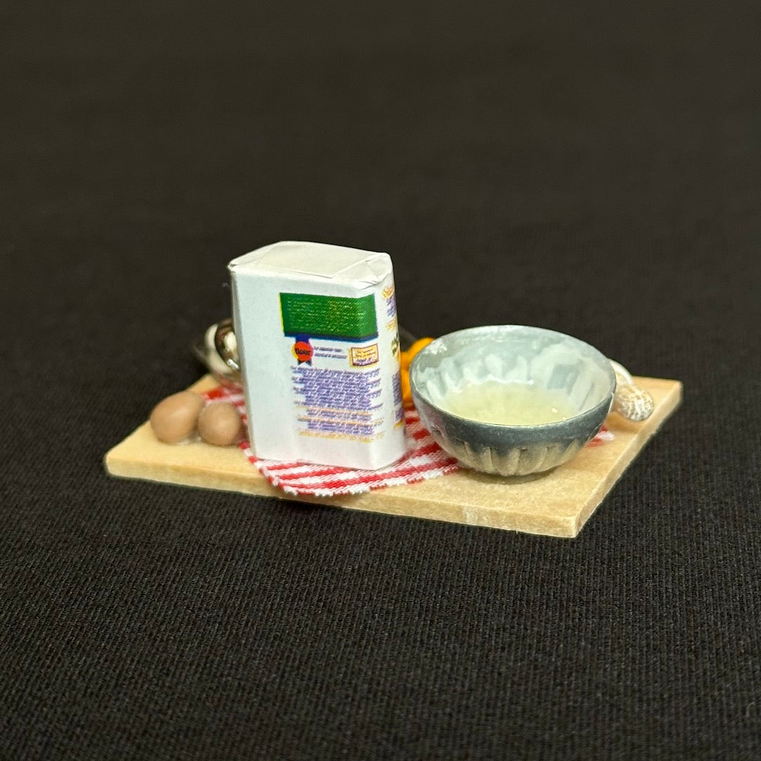 Mini Baking Set - Tray with Miniature Baking Tools and Pastries