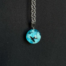 Load image into Gallery viewer, Crow in Clouds - Glass Pendant Necklace
