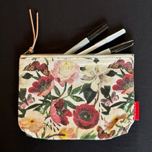 Load image into Gallery viewer, Flower Garden Pouch - Zippered Bag
