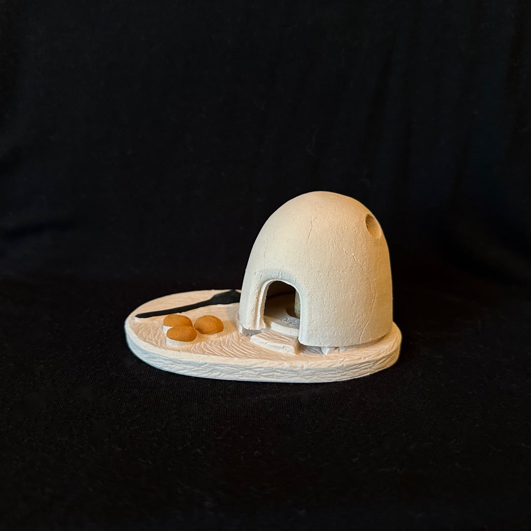 Incense Burner with Natural Piñon Incense - Miniature Oven