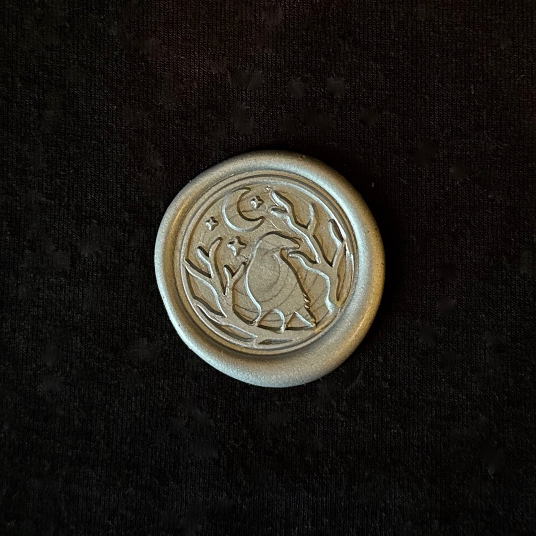 Crow and Moon - Seal Stamp and Wax