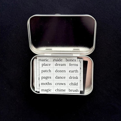 A Dreamer's Poetry Set - Magnetic Words and Tin
