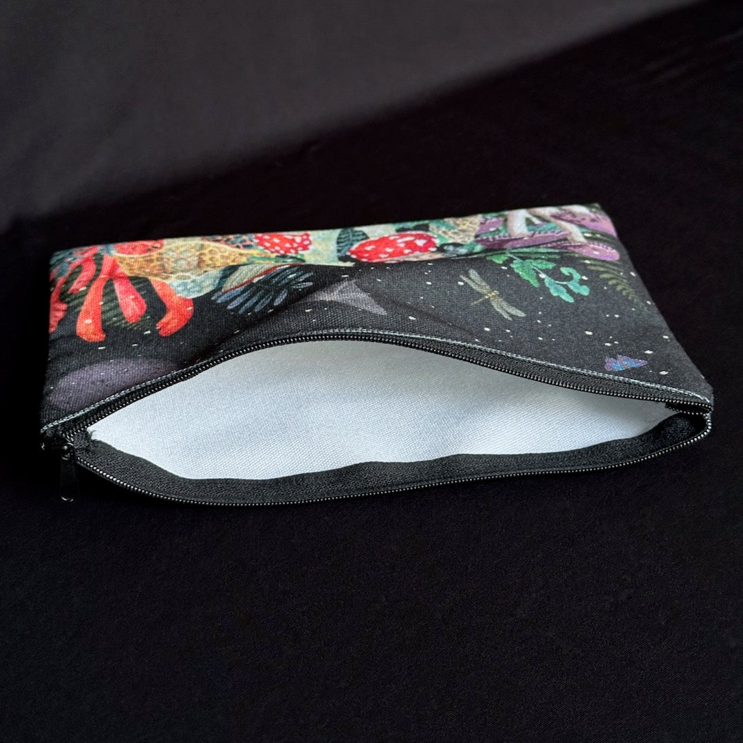 Mushrooms Beneath the Moon - Canvas Pouch