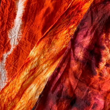 Flame-Colored Leaves - Silk Scarf Dyeing Kit