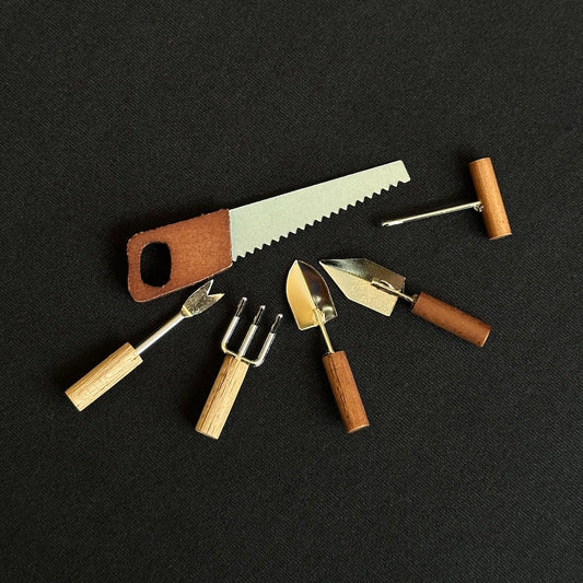 Mini Gardening Tools - Set of 6 Miniature Gardening Implements
