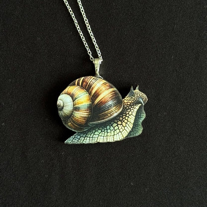 Snail Guide - Wooden Pendant