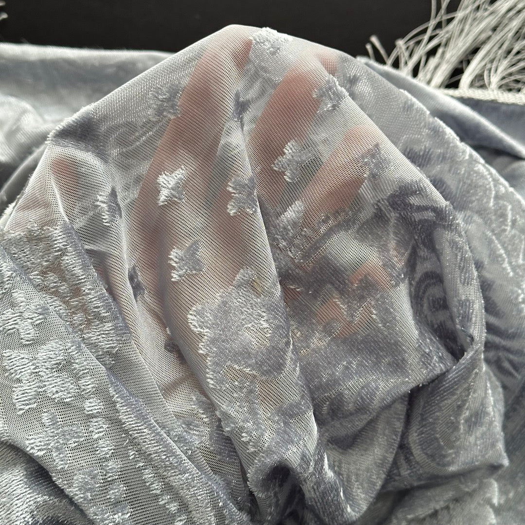 Silver Velvet Scarf - Oddment