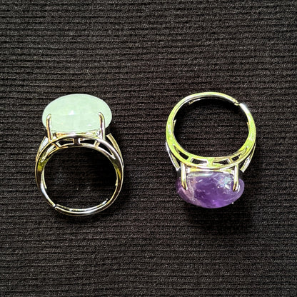 Silver-Tone Ring with Choice of Crystal - Oddment
