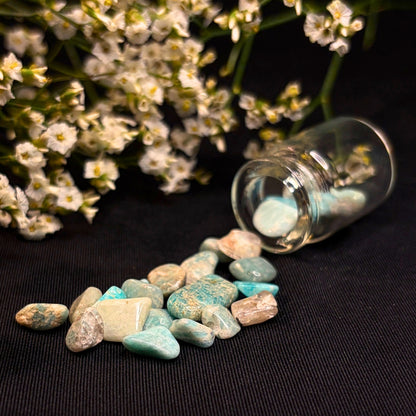 Calming Stones - Jar of Amazonite Chips