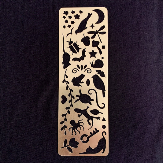 Embellishing Stencil - Brass Stencil with Plants and Animals