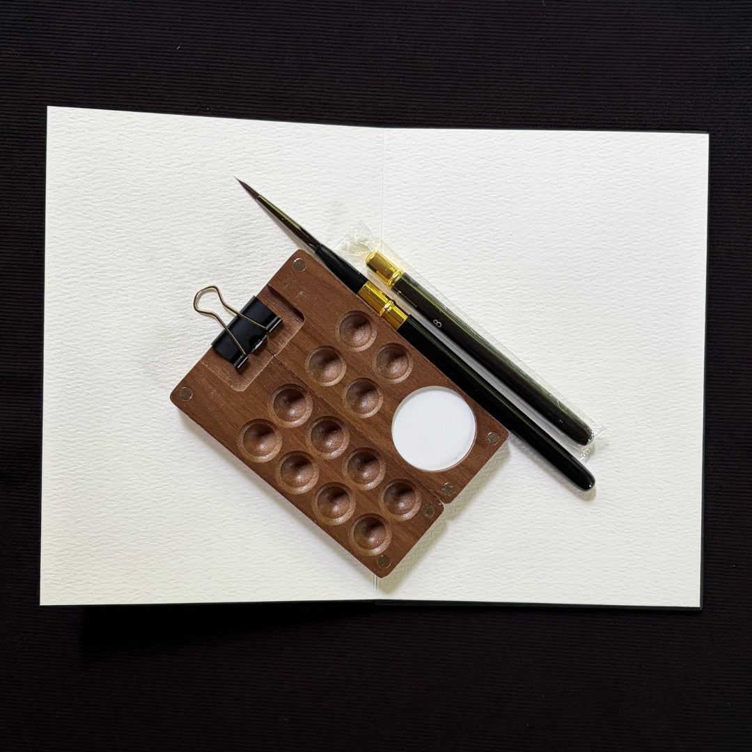 Artist’s Tools Set (Notebook, Travel Brushes, and Palette) - Oddment