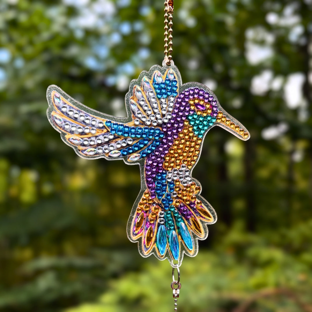 Glittering Supplies - Rhinestoned Hummingbird Ornament Kit