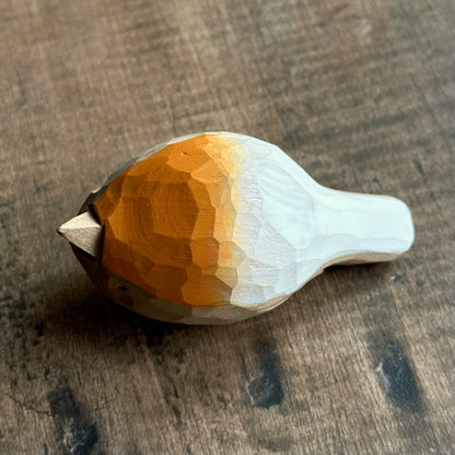 Bright-Eyed Robin - Hand-Carved Wooden Figure