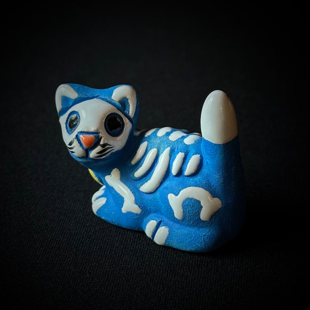Skelly Cat - Day of the Dead Skeleton Figurine