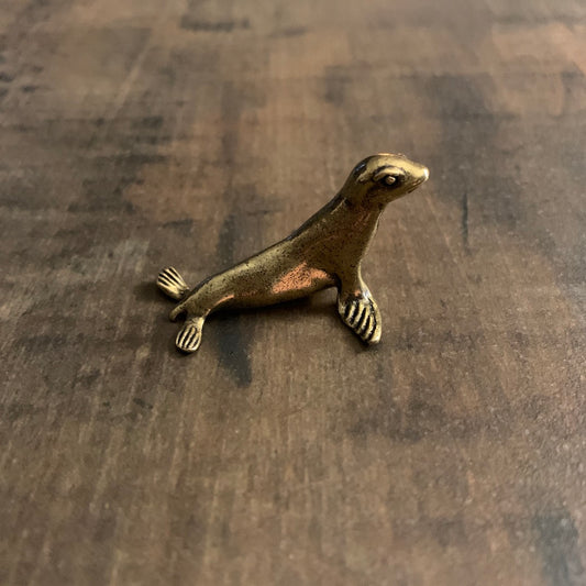 Gentle Seal - Brass Animal Figurine