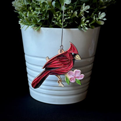 Quilled Cardinal Ornament