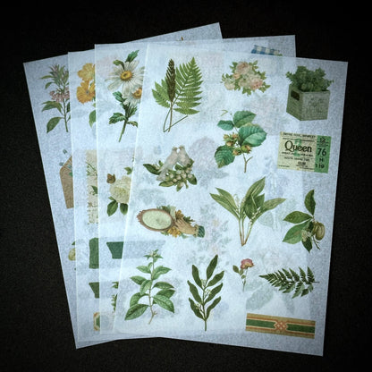 The Forest Floor Collage Kit - Stationery, Stickers, and Paper Ephemera for Junk Journaling