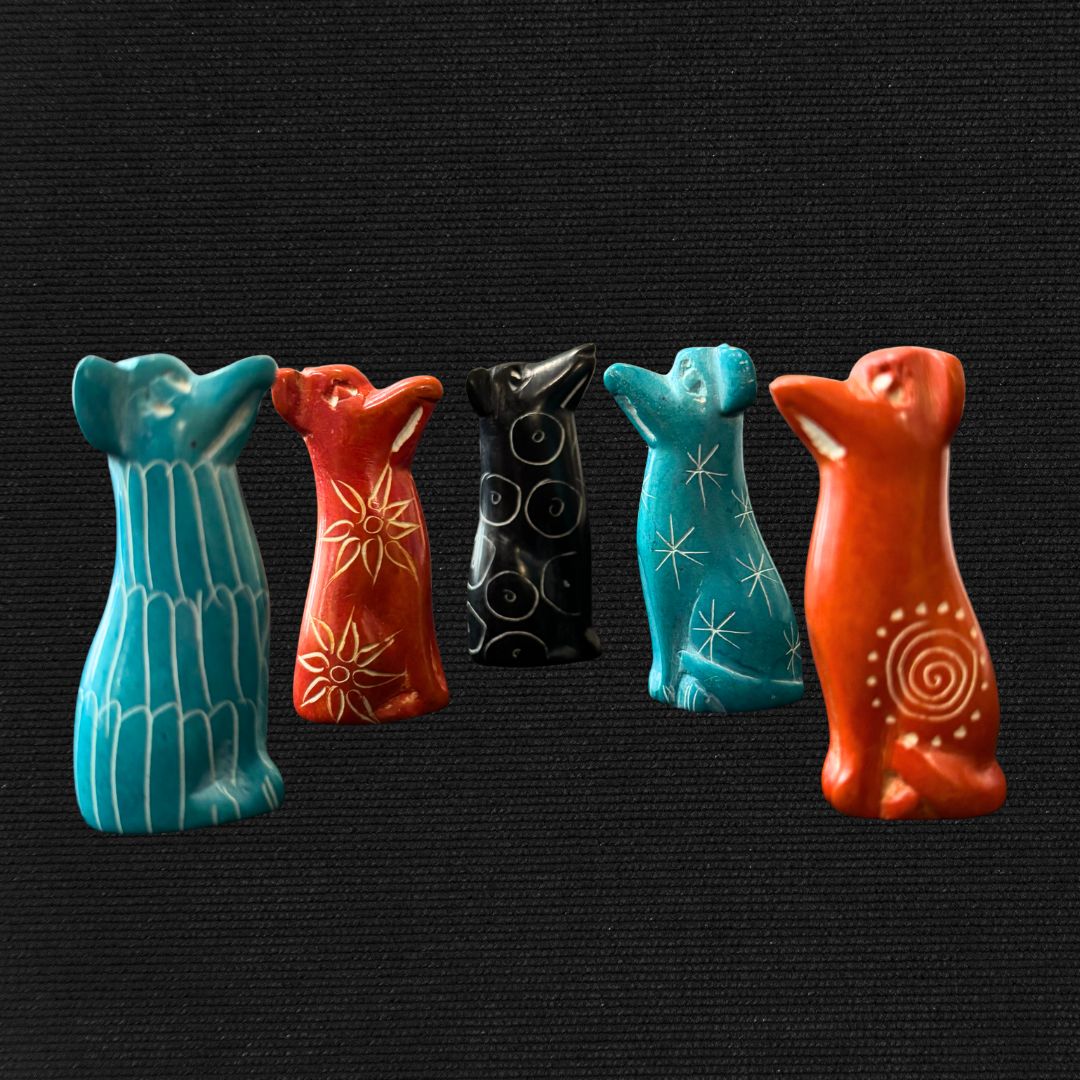 Winter Companion - Soapstone Dog Figurine