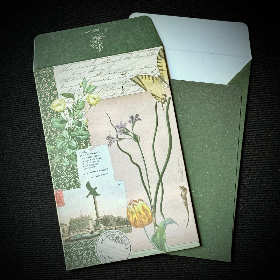 The Forest Floor Collage Kit - Stationery, Stickers, and Paper Ephemera for Junk Journaling