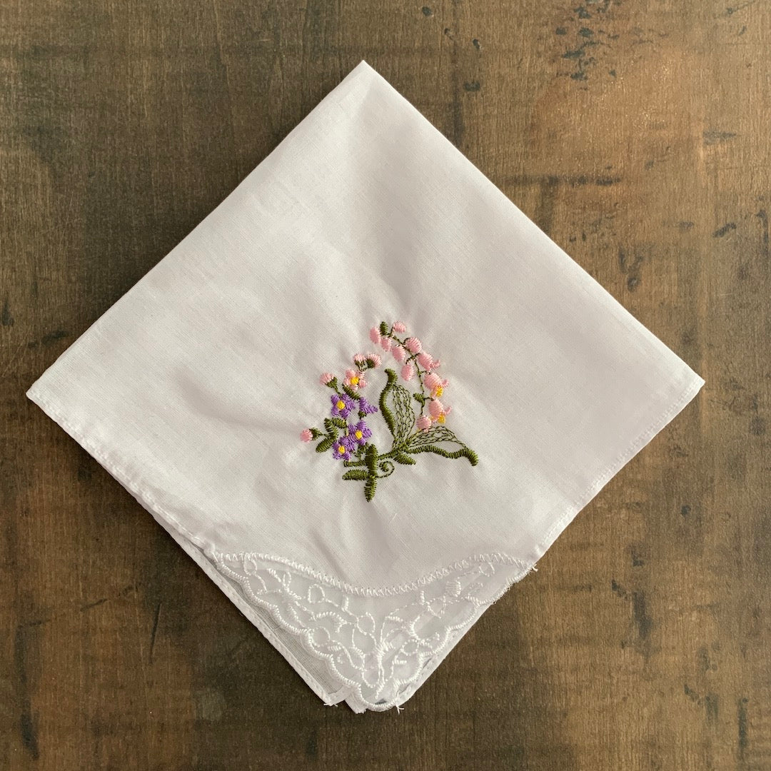 Dainty Handkerchief - Embroidered Pocket Square