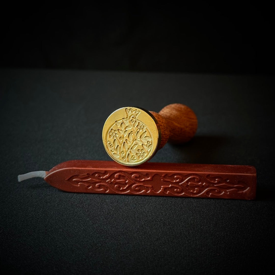 Closed with a Kiss – Pomegranate Seal Stamp and Wax