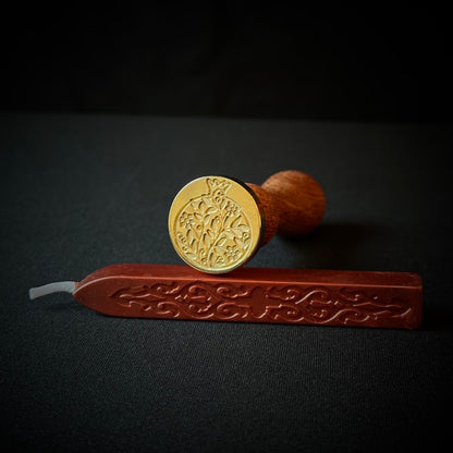 Closed with a Kiss – Pomegranate Seal Stamp and Wax