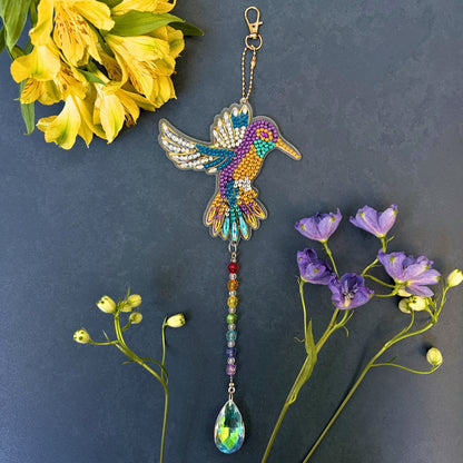 Glittering Supplies - Rhinestoned Hummingbird Ornament Kit