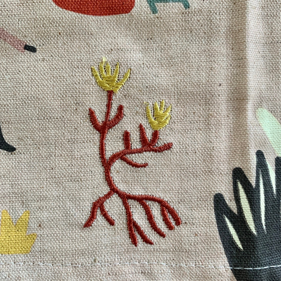 Guide To The Fern Grove - Embroidered Tea Towel