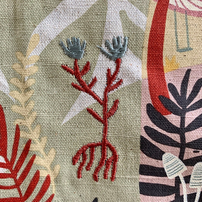 Guide To The Fern Grove - Embroidered Tea Towel