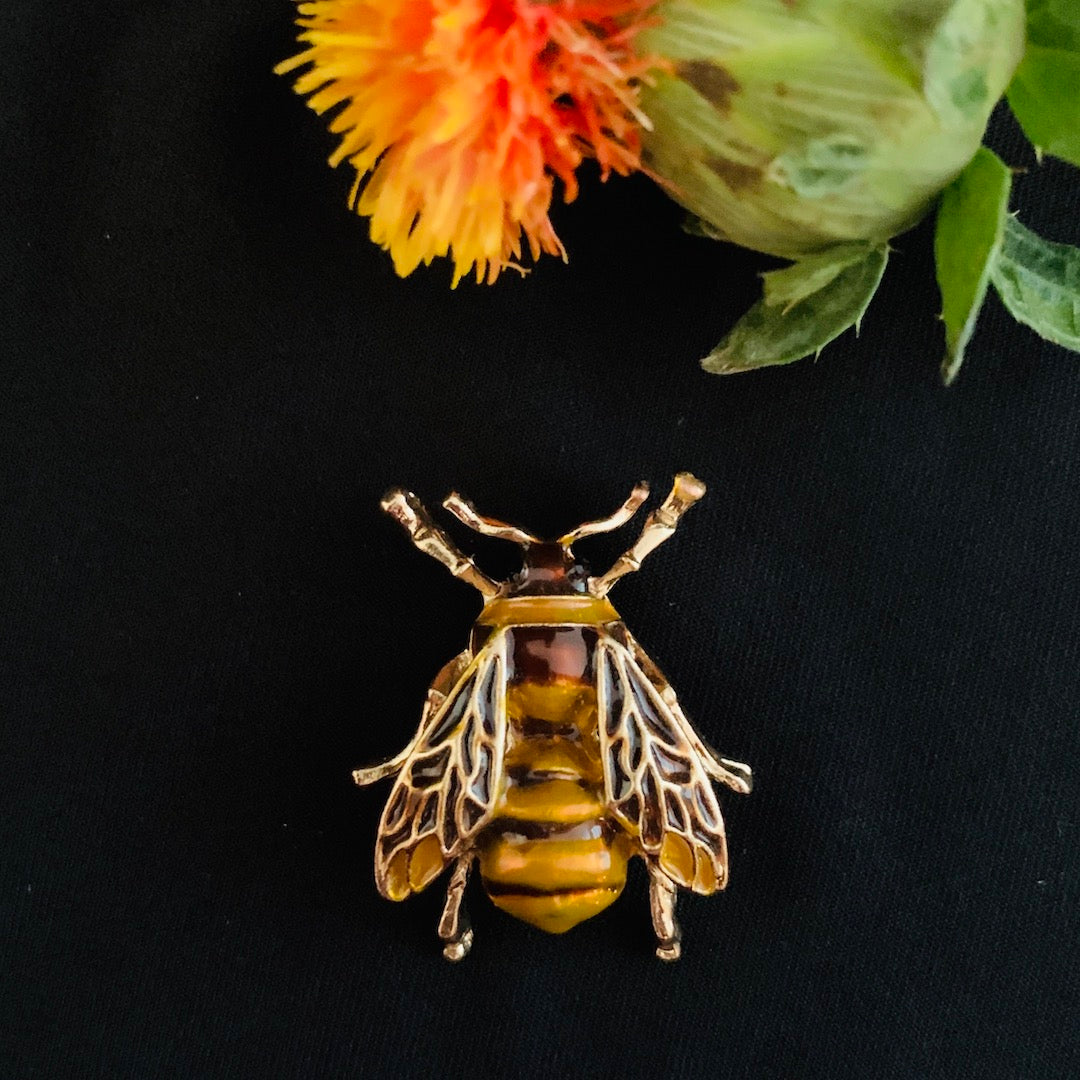 Bee Brooch - Receptive Honeybee