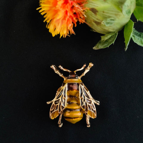 Bee Brooch - Receptive Honeybee